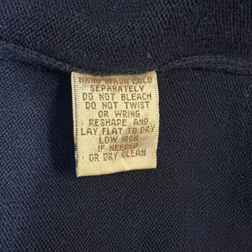 BAXTER & WELLS size Medium Blue Sweater Cardigan Red Cardinals 100% Cotton - Picture 7 of 8